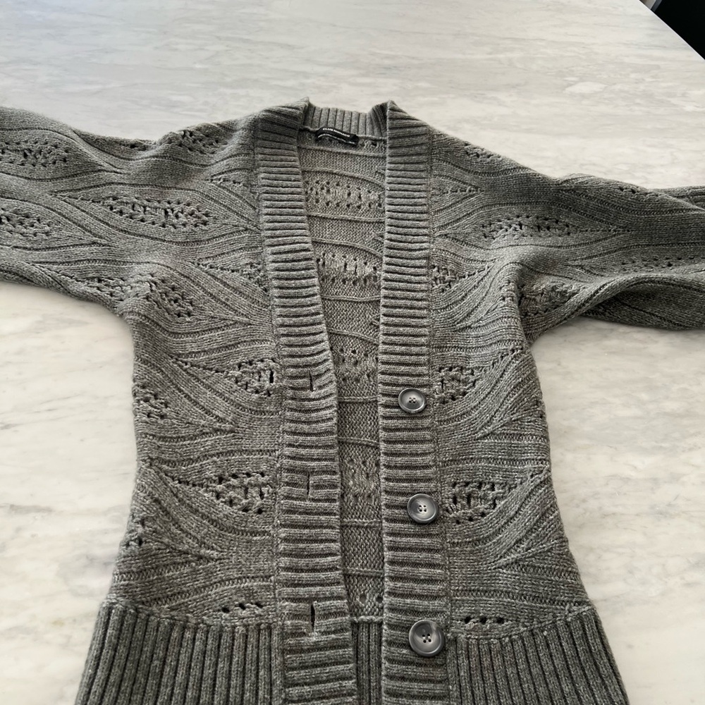 Club Monaco Gray Textured Cardigan